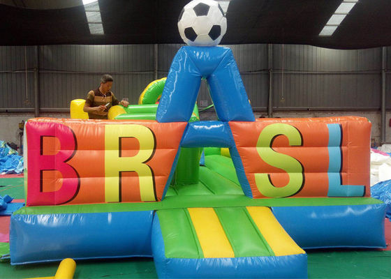 Colorful  Durable Kids Inflatable Jumping Castle Lead Free Material For Amusement Park